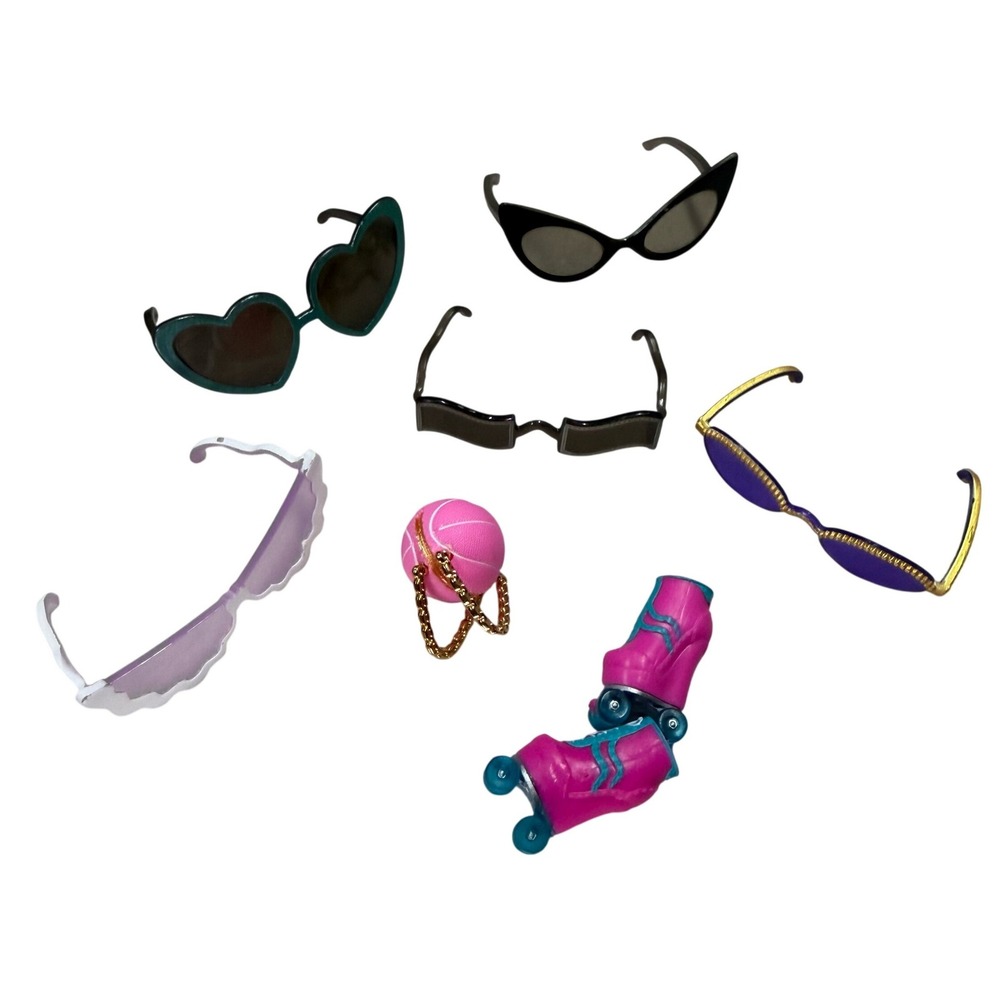 MGA LOL Surprise OMG Doll Accessories Lot Sunglasses Roller Skates Purse 7pc